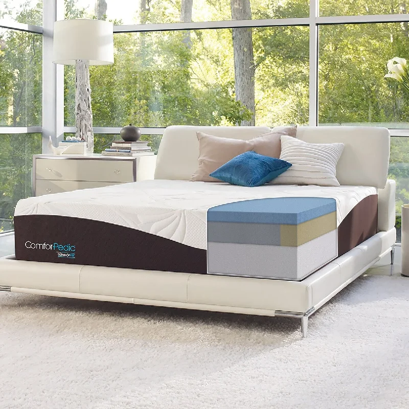 Natural latex and organic cotton blend mattressesComforPedic from Beautyrest Choose Your Comfort 12-inch Gel Memory Foam Mattress Set - Brown