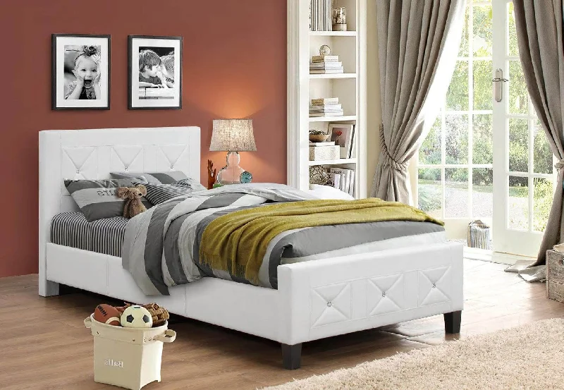 King - size mattresses for spacious master bedroomsElegant White PU Bed