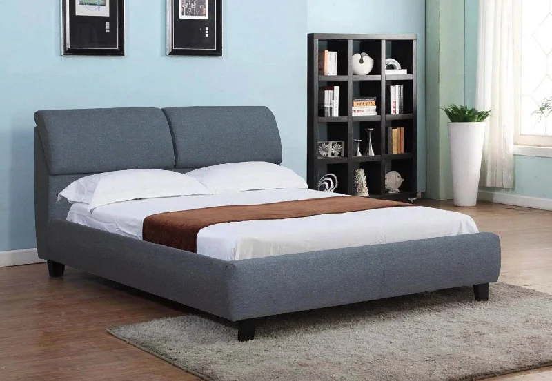 Wool - filled mattresses for natural insulation and moisture - wickingGrey Modern Fabric Bed