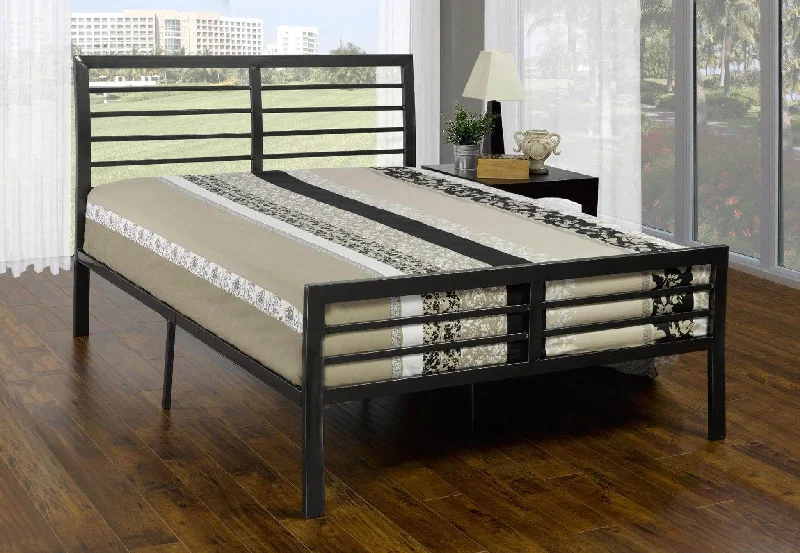 Hybrid mattresses combining foam and innerspring technologyGun Metal Bed