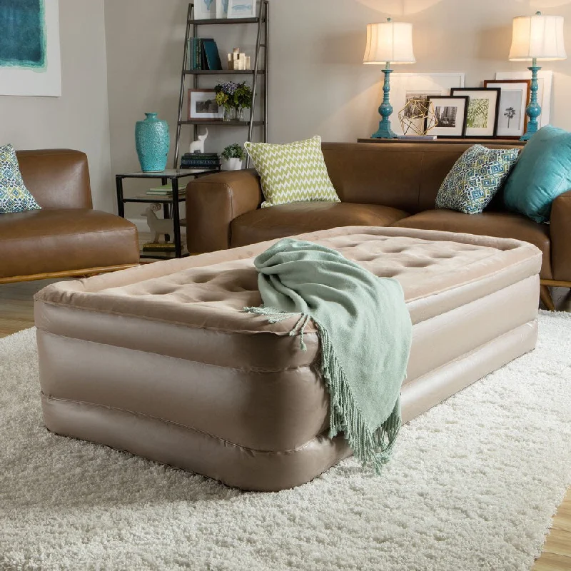 Wool - filled mattresses for natural insulation and moisture - wickingInstaBed Raised Twin Airbed with Never Flat Pump