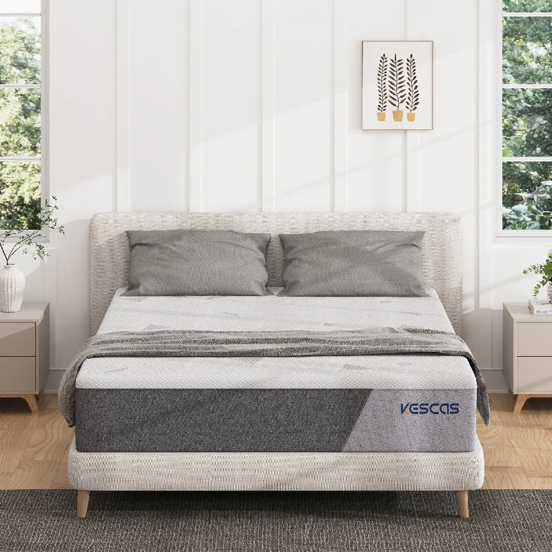 Hybrid mattresses combining foam and innerspring technologyKescas 8-inch Medium Gel Memory Foam Mattress,Compatiable with Adjustable Bed Frame