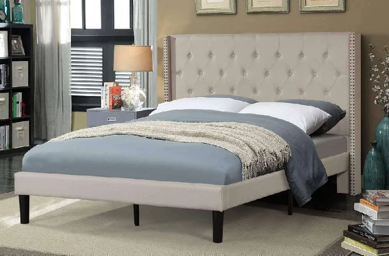 Natural latex and organic cotton blend mattressesLinen-Style Appealing Platform Bed