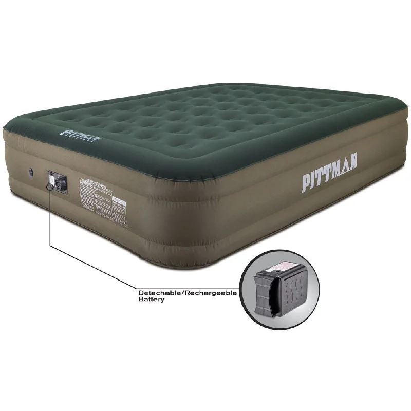 Hybrid mattresses combining foam and innerspring technologyPittman 16" Ultimate Fabric Air Mattress w/Built-in Pump - Green