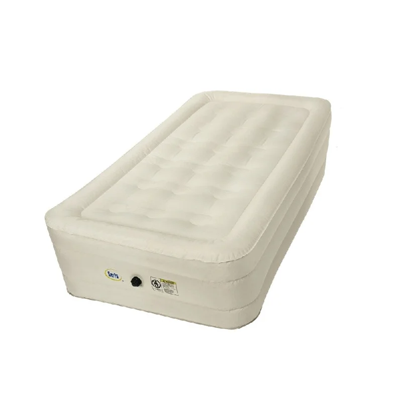 Natural latex and organic cotton blend mattressesSerta 14-inch Twin-size Airbed with NeverFLAT Fabric Technology