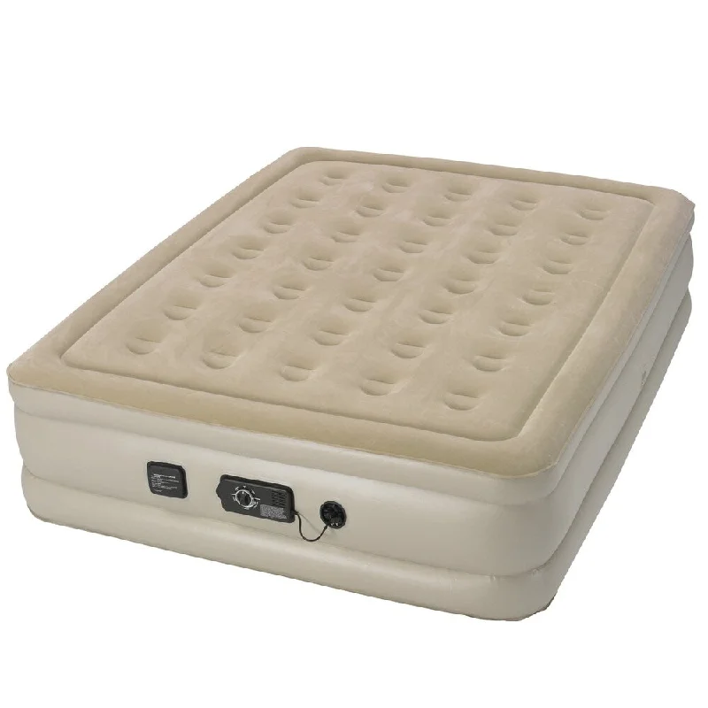 Natural latex and organic cotton blend mattressesSerta 16" Queen Comfort Coil Airbed with NeverFlat Pump