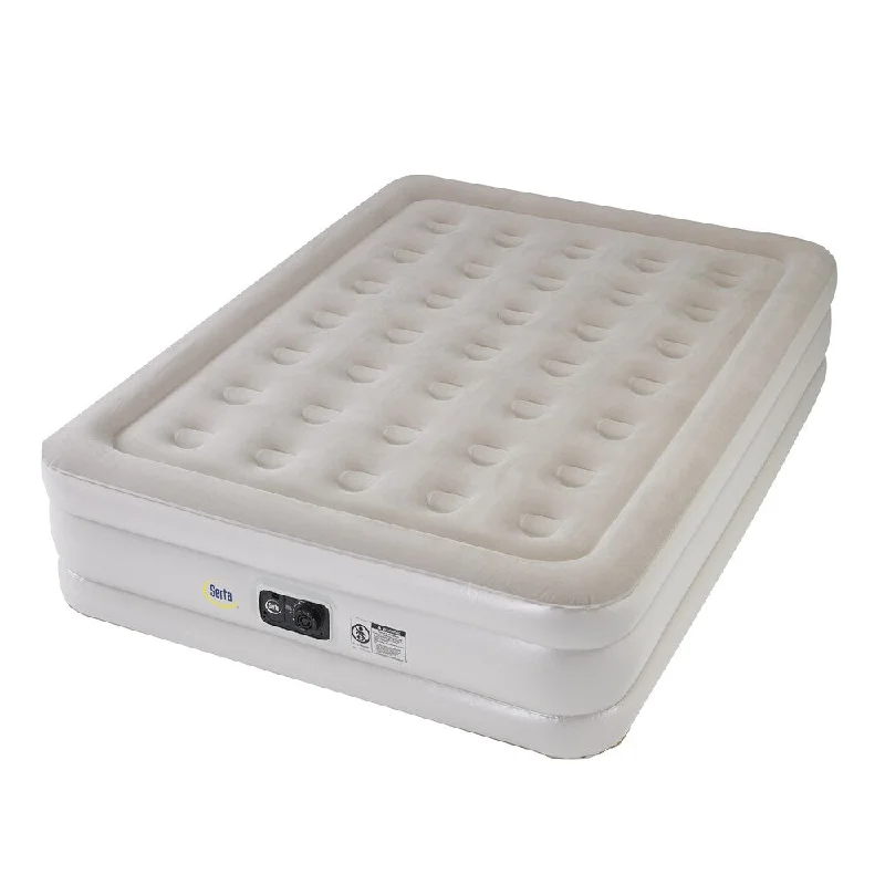 Hybrid mattresses combining foam and innerspring technologySerta 18-inch Queen-size Airbed