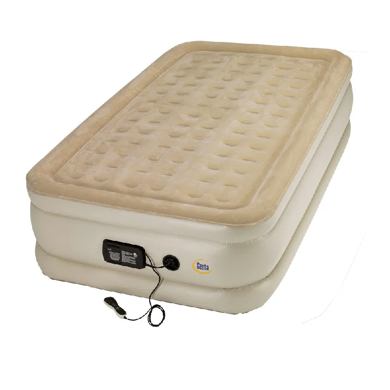 Natural latex and organic cotton blend mattressesSerta Raised Twin-size Airbed with Luxury Coil Support System