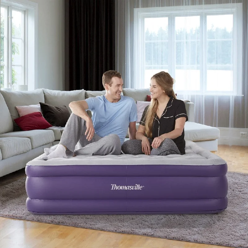 Natural latex and organic cotton blend mattressesThomasville Sensation 15 in. Raised Air Mattress with External Pump - Inflatable Bed with Comfort Coil Support