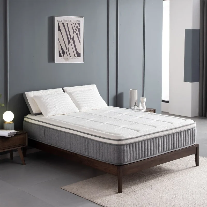 Innerspring mattresses with coil counts for supportTwin Size Mattress 12 Inch Mattress Gel Memory Foam Balance Support