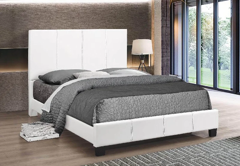 Wool - filled mattresses for natural insulation and moisture - wickingWhite PU Bed with Contrast Stitching