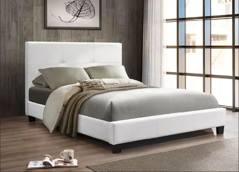 Natural latex and organic cotton blend mattressesModessa Modern White Bed