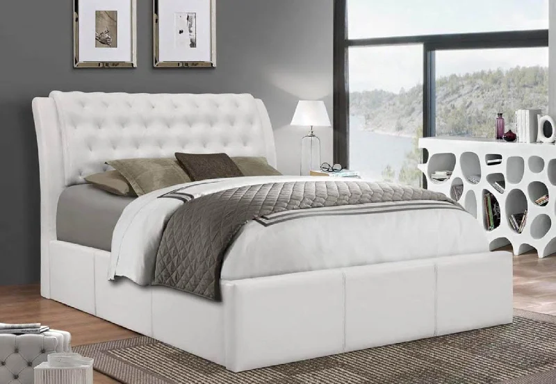 King - size mattresses for spacious master bedroomsWhite Polyurethane Bed