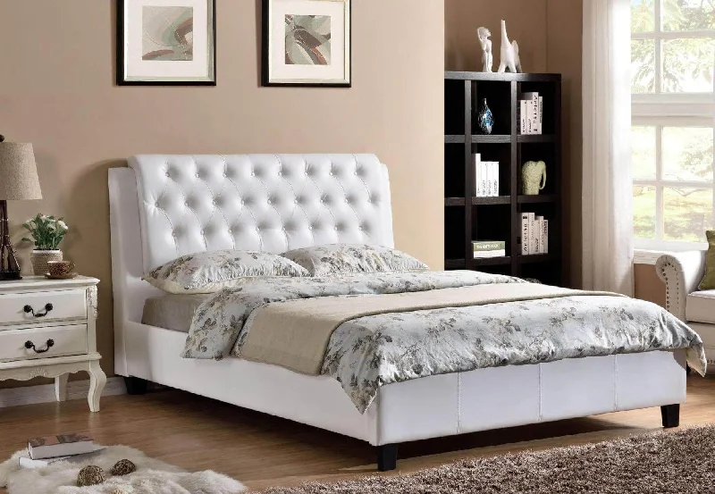 King - size mattresses for spacious master bedroomsWhite PU Polyurethane Bed